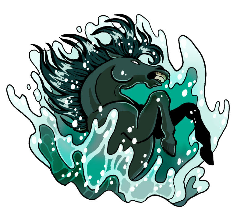Kelpie sticker design